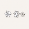 Round Moissanite Solitaire Stud